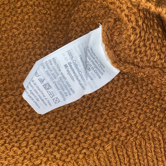 MADEWELL SHORTIE BOX V NECK SWEATER S in CAMEL - Picture 8 of 9